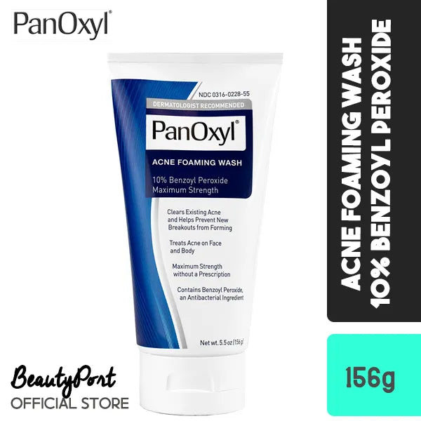 (US Import) PanOxyl Acne Foaming Wash Benzoyl Peroxide 10% Maximum Strength Antimicrobial, 5.5 Oz