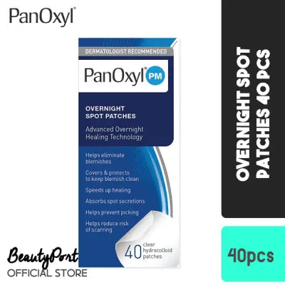 PanOxyl PM Overnight Spot Patches, Advanced Hydrocolloid Healing Technology, Fragrance Free, 40 Count