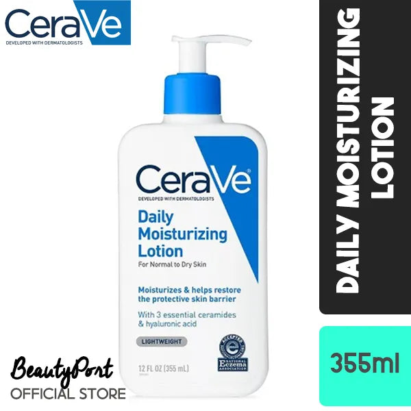 (US Version) Cerave Daily Moisturizing Lotion, Lightweight, 12 fl oz
