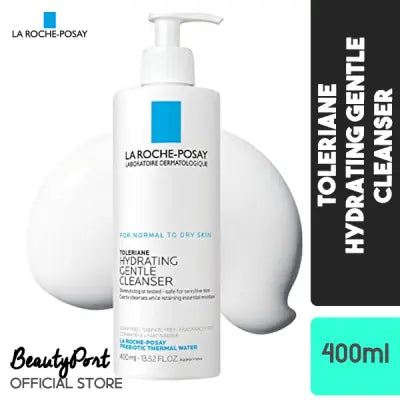 La Roche-Posay Toleriane Hydrating Gentle Face Cleanser, Daily Facial Cleanser with Niacinamide and Ceramides for Sensitive Skin, Moisturizing Face Wash for Normal to Dry Skin, Fragrance Free