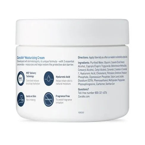 (US Version) CeraVe Moisturizing Cream Face and Body Moisturizer