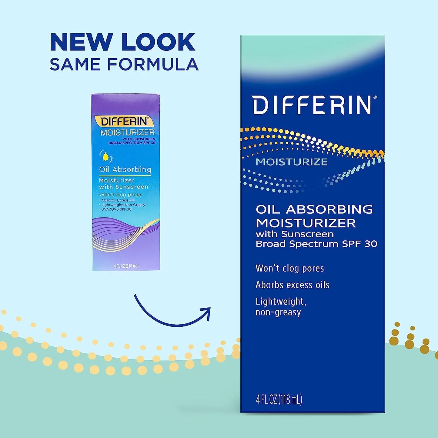 Differin Oil Absorbing Moisturizer with Sunscreen, Oil-Free, SPF 30, 4 fl oz