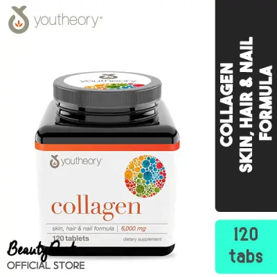 Youtheory Collagen with Vitamin C, Advanced Hydrolyzed Formula for Optimal Absorption, Skin, Hair, Nails and Joint Support, 290 Supplements