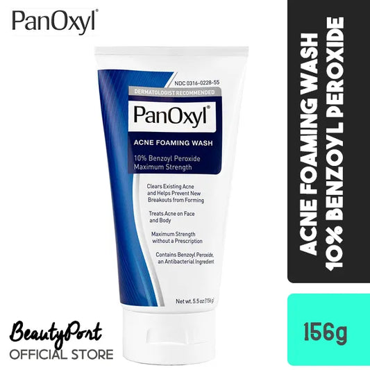 (US Import) PanOxyl Acne Foaming Wash Benzoyl Peroxide 10% Maximum Strength Antimicrobial, 5.5 Oz
